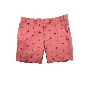 IZOD Saltwater Men's 48 Coral Lobster Print Chino Preppy Shorts SEE DESCRIPTION